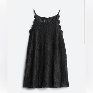 Fortune & Ivy Black Lace Sleeveless Top (S)